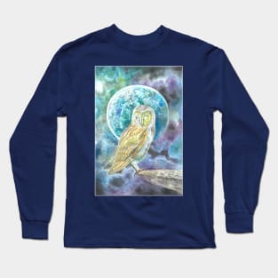 Owl and Moon Long Sleeve T-Shirt